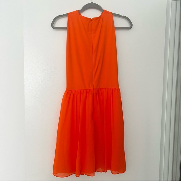 French Connection Panthea Halter Dress Sunshine Orange - Picture 5 of 6